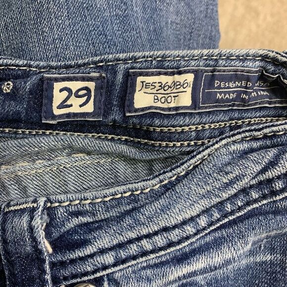 Miss Me 29 bootcut cross and fleur de lis bling jeans denim (J1) - Picture 13 of 14